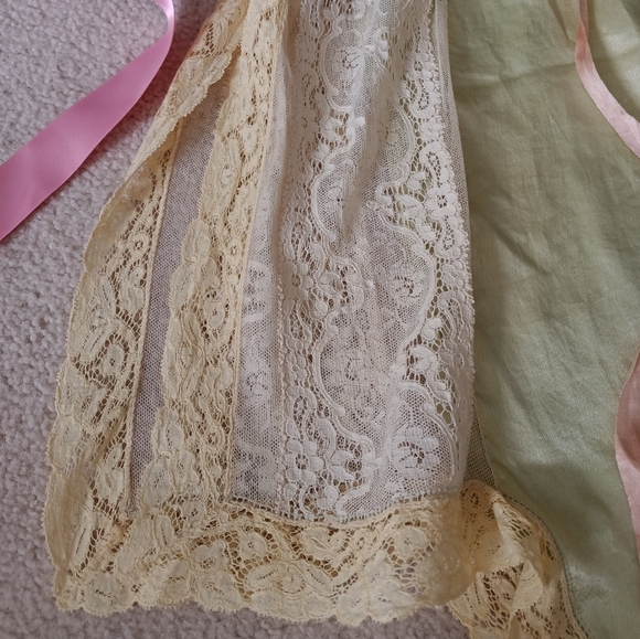 ANTIQUE 1920S ART DECO SILK STEP IN TEDDY WITH LACE! - Picture 7 of 16